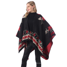 Novo xale outono / inverno fashion Poncho feminino lenço manto lenços luxuosos de cashmere borla
